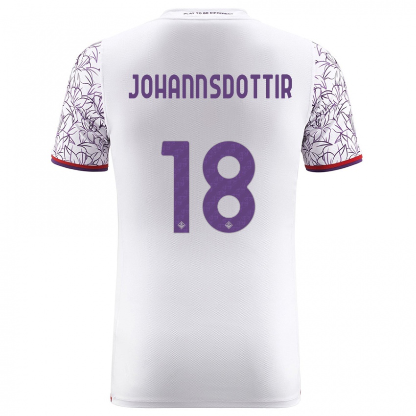 Hombre Camiseta Alexandra Johannsdottir #18 Blanco 2ª Equipación 2023/24 La Camisa