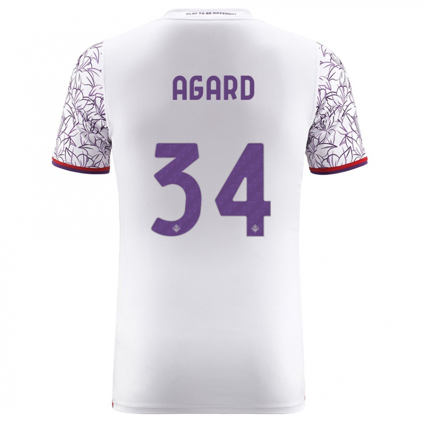 Hombre Camiseta Laura Agard #34 Blanco 2ª Equipación 2023/24 La Camisa