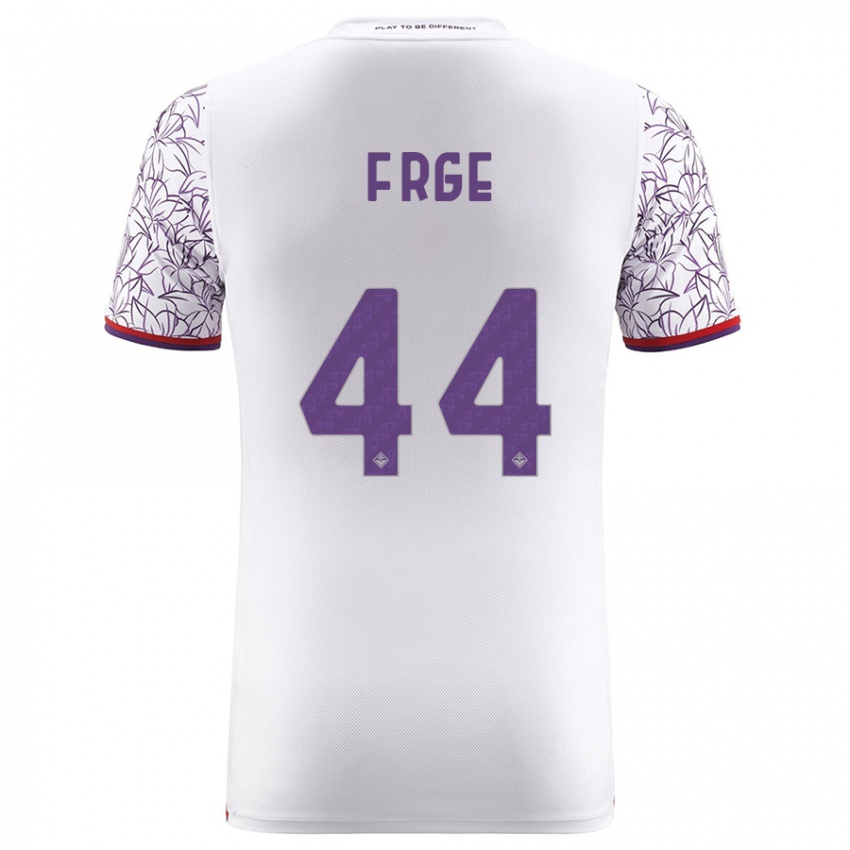 Hombre Camiseta Emma Færge #44 Blanco 2ª Equipación 2023/24 La Camisa