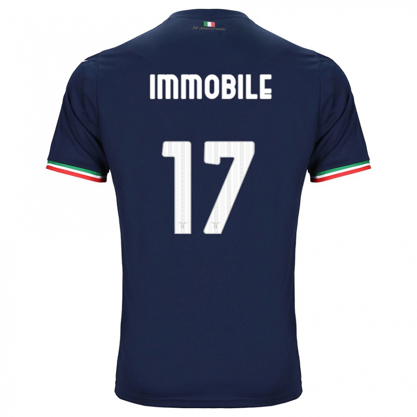 Hombre Camiseta Ciro Immobile #17 Armada 2ª Equipación 2023/24 La Camisa