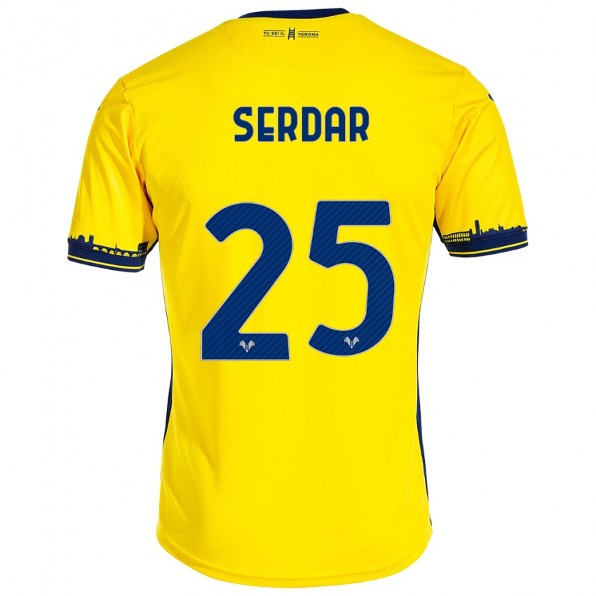 Hombre Camiseta Suat Serdar #25 Amarillo 2ª Equipación 2023/24 La Camisa