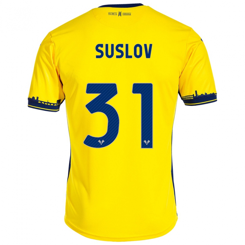 Hombre Camiseta Tomas Suslov #31 Amarillo 2ª Equipación 2023/24 La Camisa