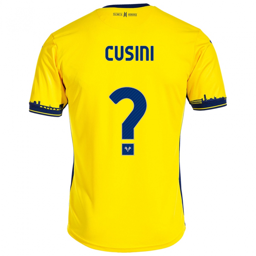 Hombre Camiseta Christian Cusini #0 Amarillo 2ª Equipación 2023/24 La Camisa
