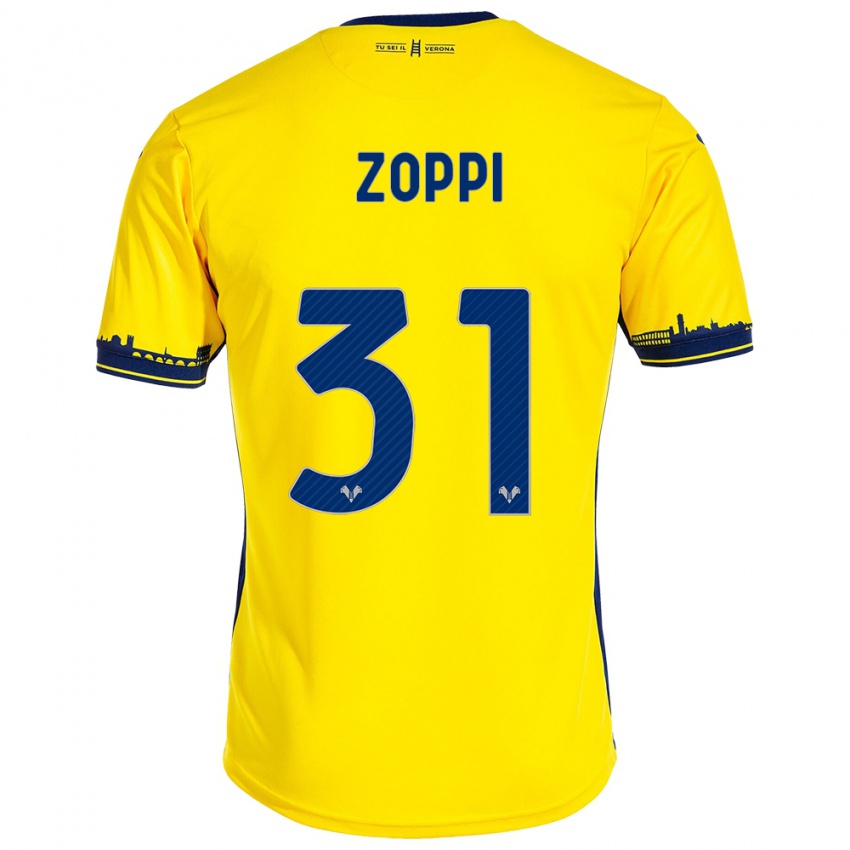 Hombre Camiseta Sofia Zoppi #31 Amarillo 2ª Equipación 2023/24 La Camisa