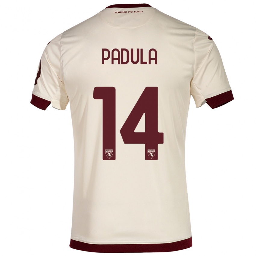 Hombre Camiseta Cristian Padula #14 Champán 2ª Equipación 2023/24 La Camisa