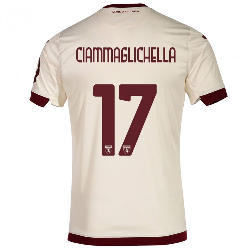 Hombre Camiseta Aaron Ciammaglichella #17 Champán 2ª Equipación 2023/24 La Camisa