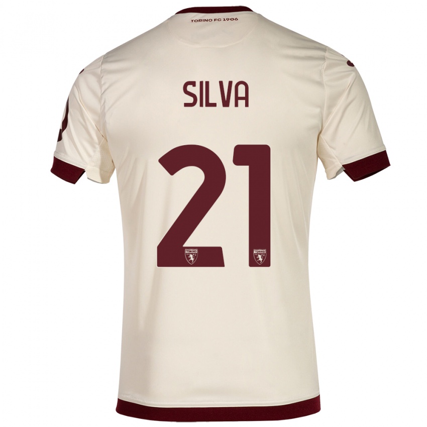 Hombre Camiseta Jonathan Silva #21 Champán 2ª Equipación 2023/24 La Camisa
