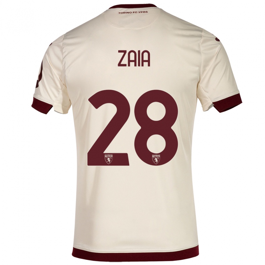 Hombre Camiseta Edoardo Zaia #28 Champán 2ª Equipación 2023/24 La Camisa