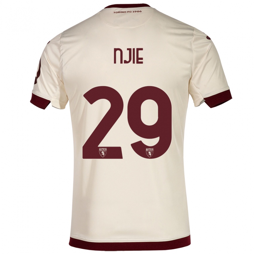 Hombre Camiseta Alieu Njie #29 Champán 2ª Equipación 2023/24 La Camisa