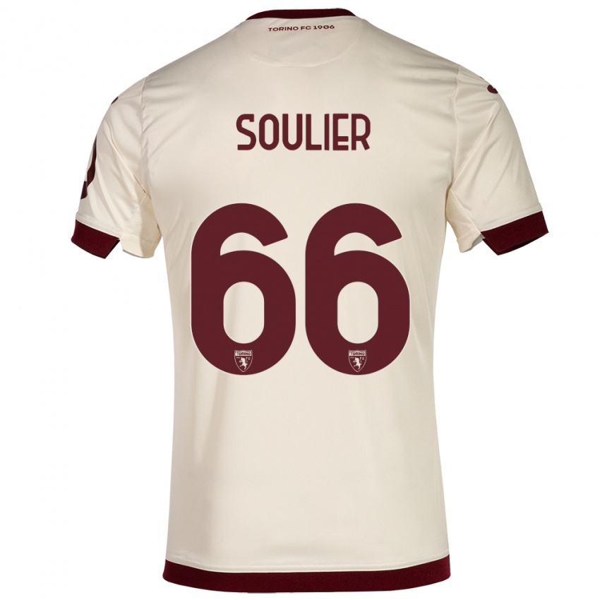 Hombre Camiseta Evan Soulier #66 Champán 2ª Equipación 2023/24 La Camisa