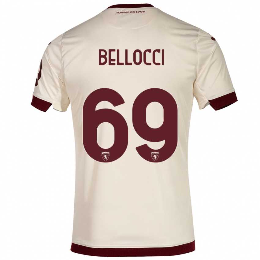 Hombre Camiseta Andrea Bellocci #69 Champán 2ª Equipación 2023/24 La Camisa