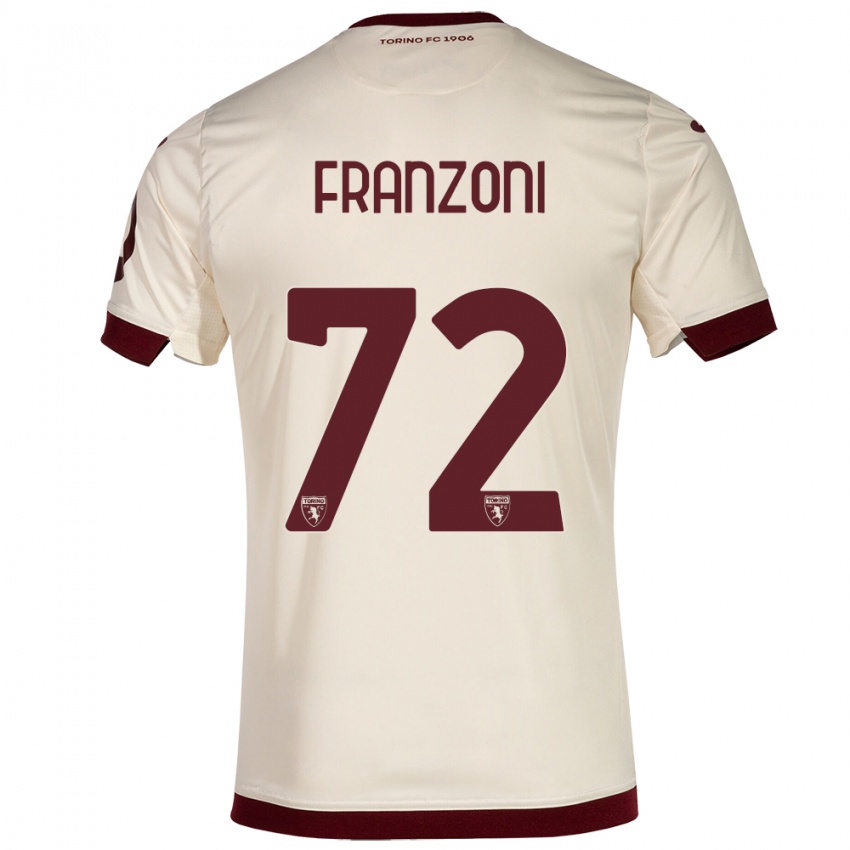 Hombre Camiseta Nicolò Franzoni #72 Champán 2ª Equipación 2023/24 La Camisa