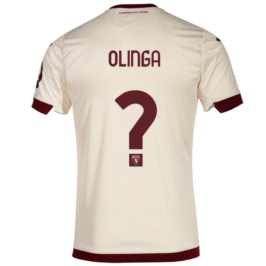 Hombre Camiseta Kenny Olinga #0 Champán 2ª Equipación 2023/24 La Camisa