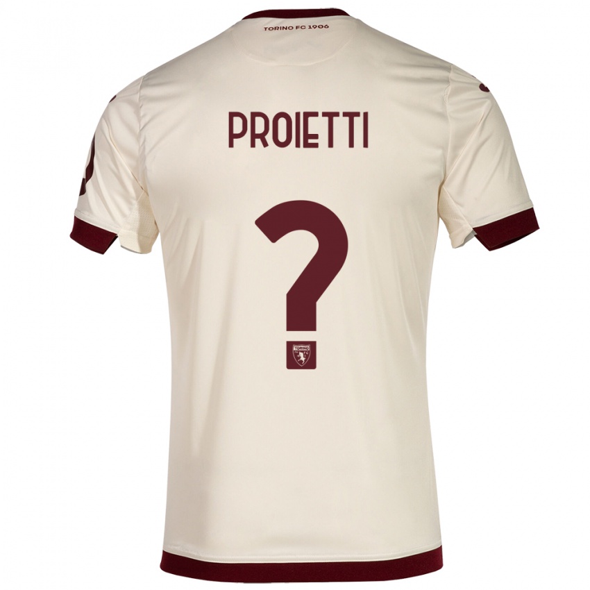 Hombre Camiseta Riccardo Proietti #0 Champán 2ª Equipación 2023/24 La Camisa