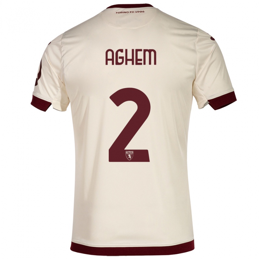 Hombre Camiseta Brigitta Aghem #2 Champán 2ª Equipación 2023/24 La Camisa