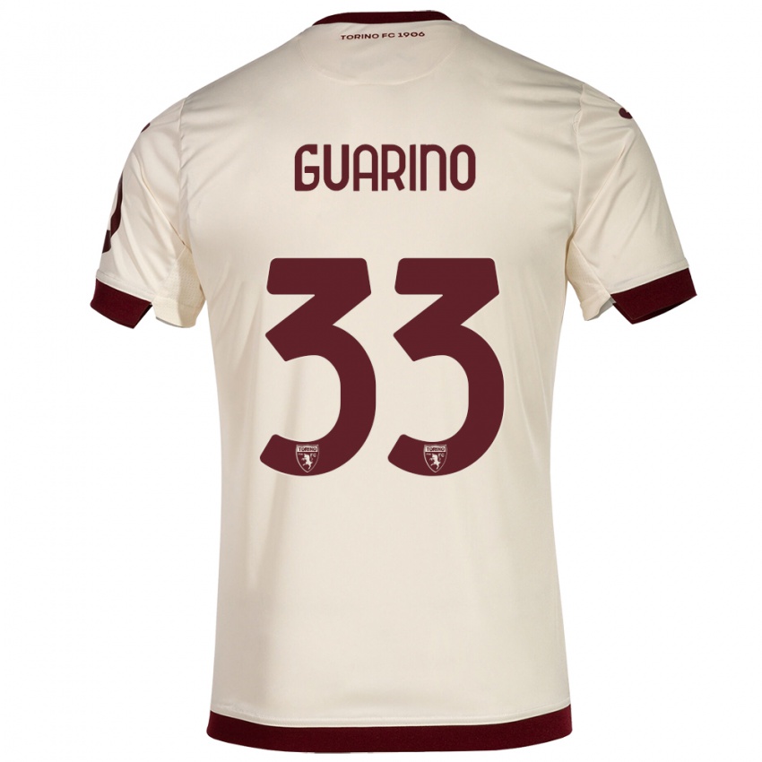 Hombre Camiseta Rita Guarino #33 Champán 2ª Equipación 2023/24 La Camisa