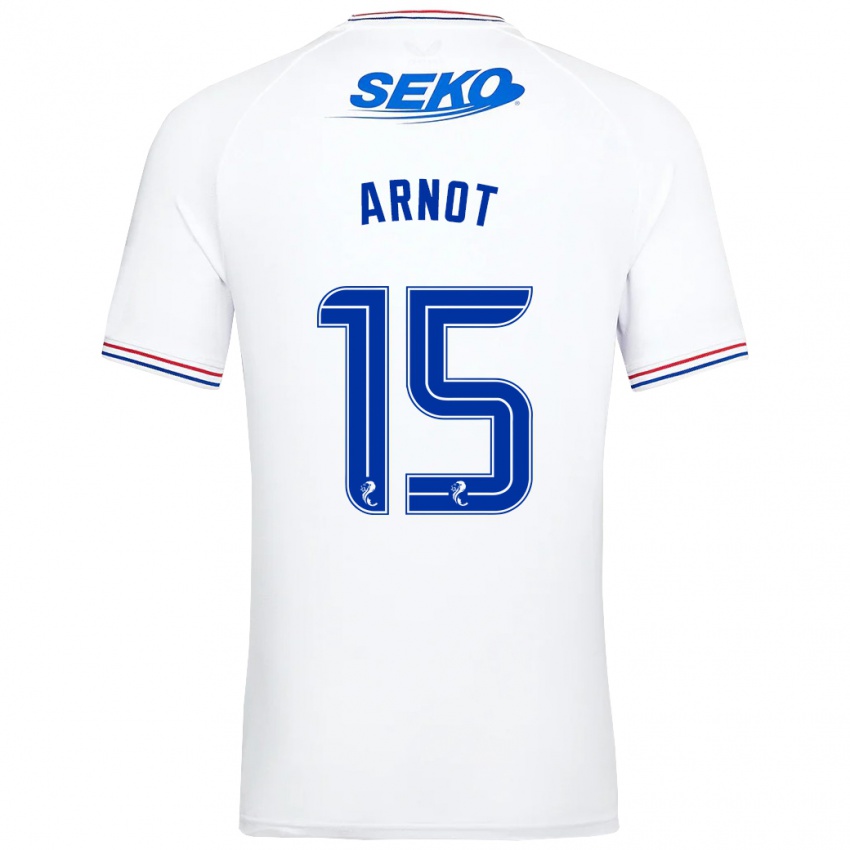 Hombre Camiseta Elizabeth Arnot #15 Blanco 2ª Equipación 2023/24 La Camisa