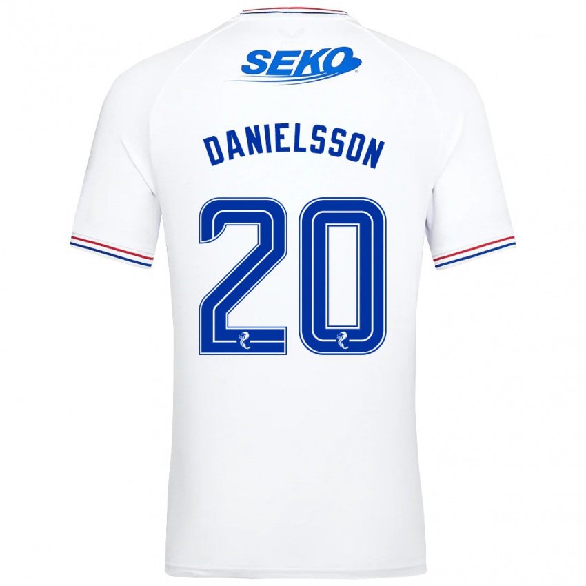 Hombre Camiseta Jenny Julia Danielsson #20 Blanco 2ª Equipación 2023/24 La Camisa