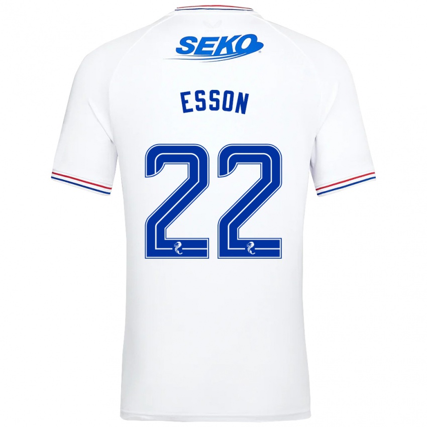Hombre Camiseta Victoria Esson #22 Blanco 2ª Equipación 2023/24 La Camisa