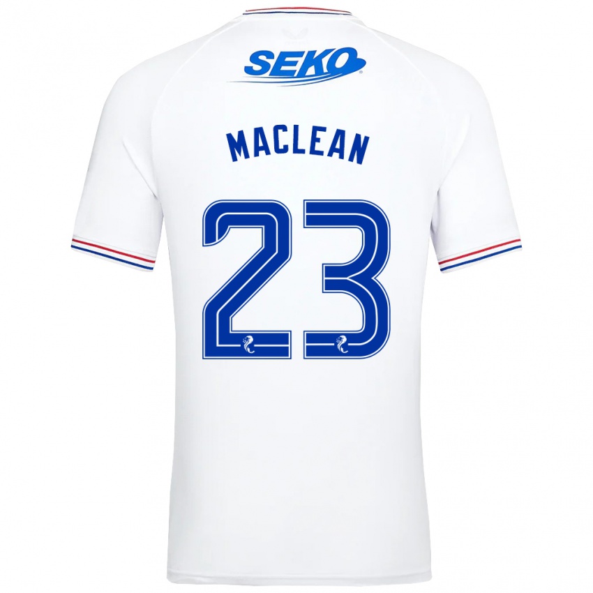 Hombre Camiseta Kirsty Maclean #23 Blanco 2ª Equipación 2023/24 La Camisa