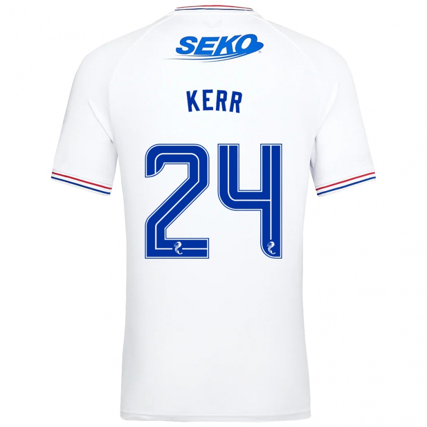 Hombre Camiseta Samantha Mary Kerr #24 Blanco 2ª Equipación 2023/24 La Camisa