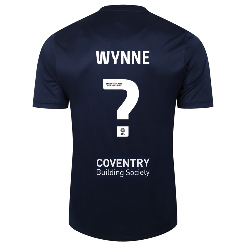 Hombre Camiseta Joe Wynne #0 Rojo Azul Marino 2ª Equipación 2023/24 La Camisa