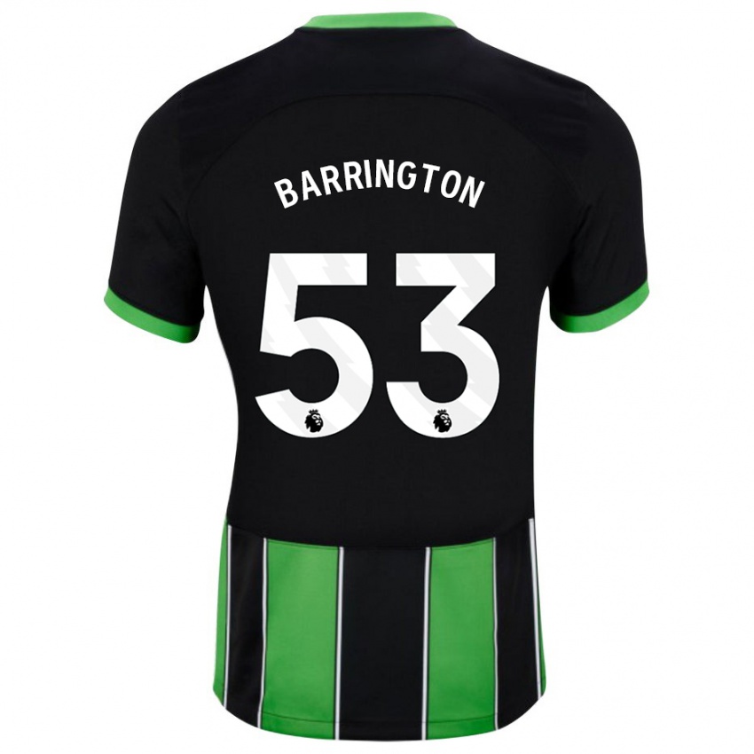 Hombre Camiseta Luca Barrington #53 Verde Negro 2ª Equipación 2023/24 La Camisa