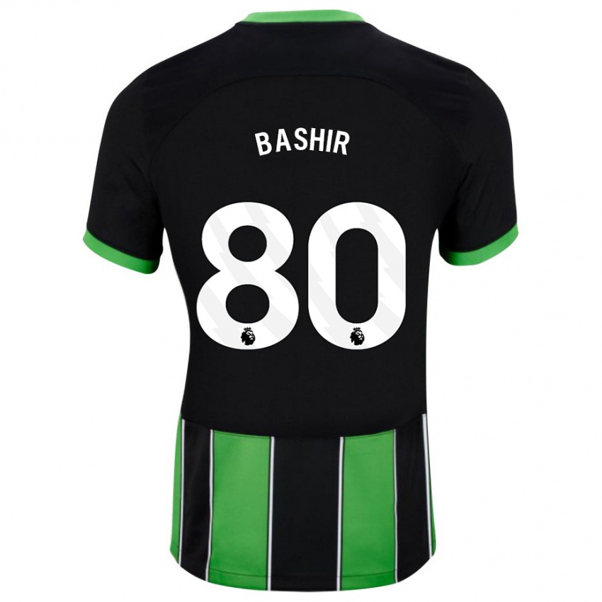 Hombre Camiseta Sahil Bashir #80 Verde Negro 2ª Equipación 2023/24 La Camisa