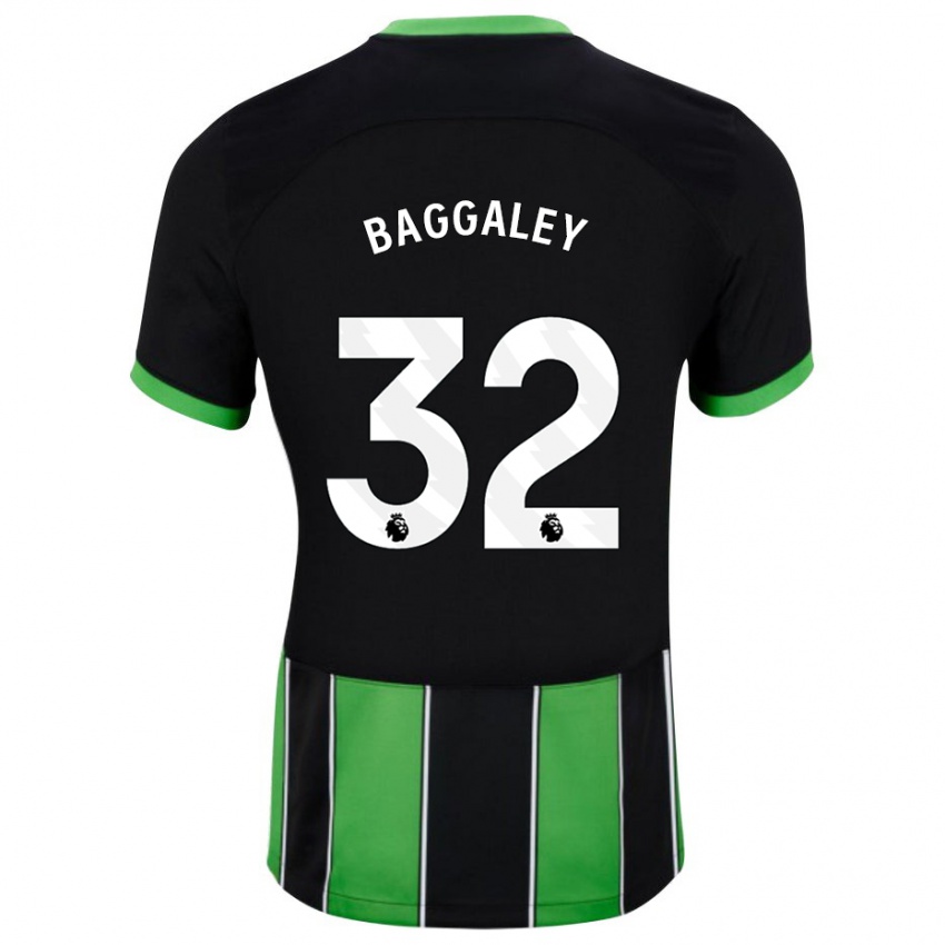 Hombre Camiseta Sophie Baggaley #32 Verde Negro 2ª Equipación 2023/24 La Camisa