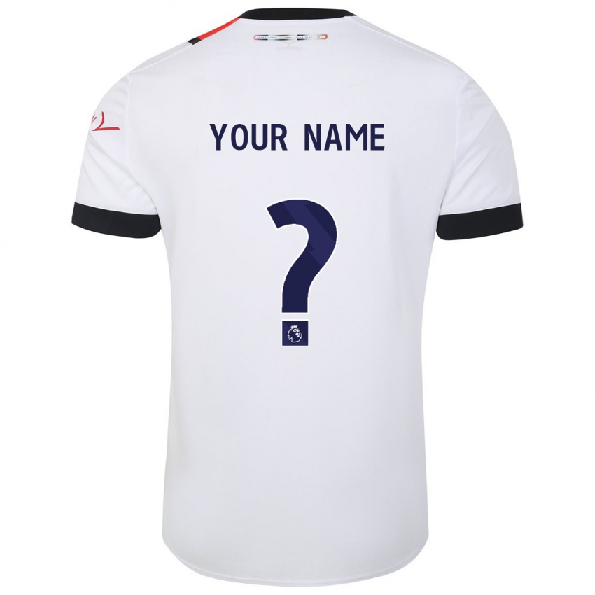 Hombre Camiseta Su Nombre #0 Blanco 2ª Equipación 2023/24 La Camisa