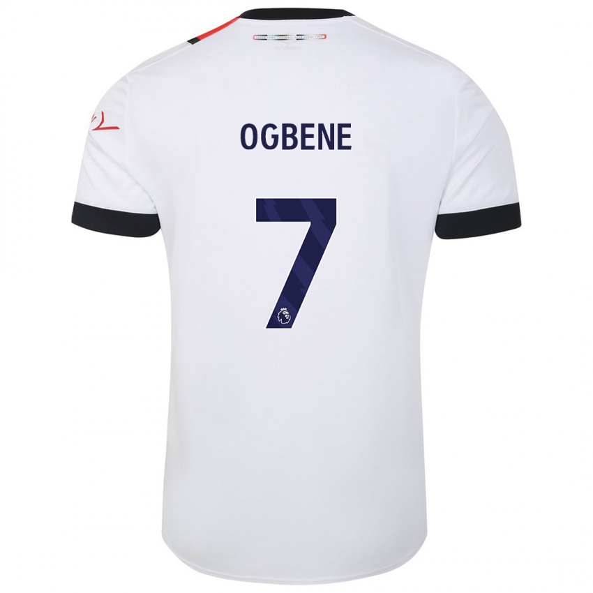 Hombre Camiseta Chiedozie Ogbene #7 Blanco 2ª Equipación 2023/24 La Camisa