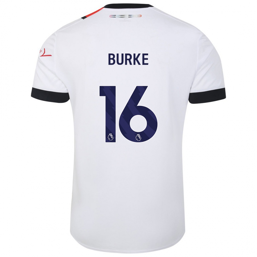 Hombre Camiseta Reece Burke #16 Blanco 2ª Equipación 2023/24 La Camisa