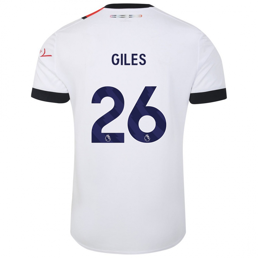 Hombre Camiseta Ryan Giles #26 Blanco 2ª Equipación 2023/24 La Camisa