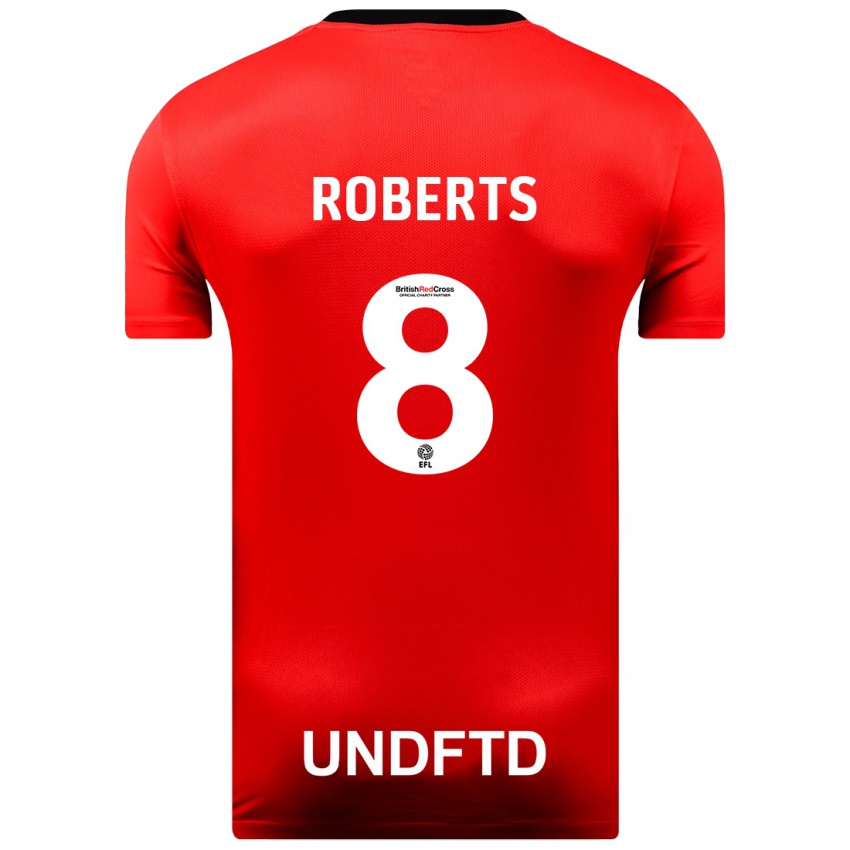 Hombre Camiseta Tyler Roberts #8 Rojo 2ª Equipación 2023/24 La Camisa