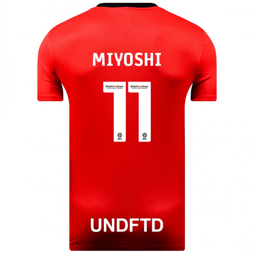 Hombre Camiseta Koji Miyoshi #11 Rojo 2ª Equipación 2023/24 La Camisa