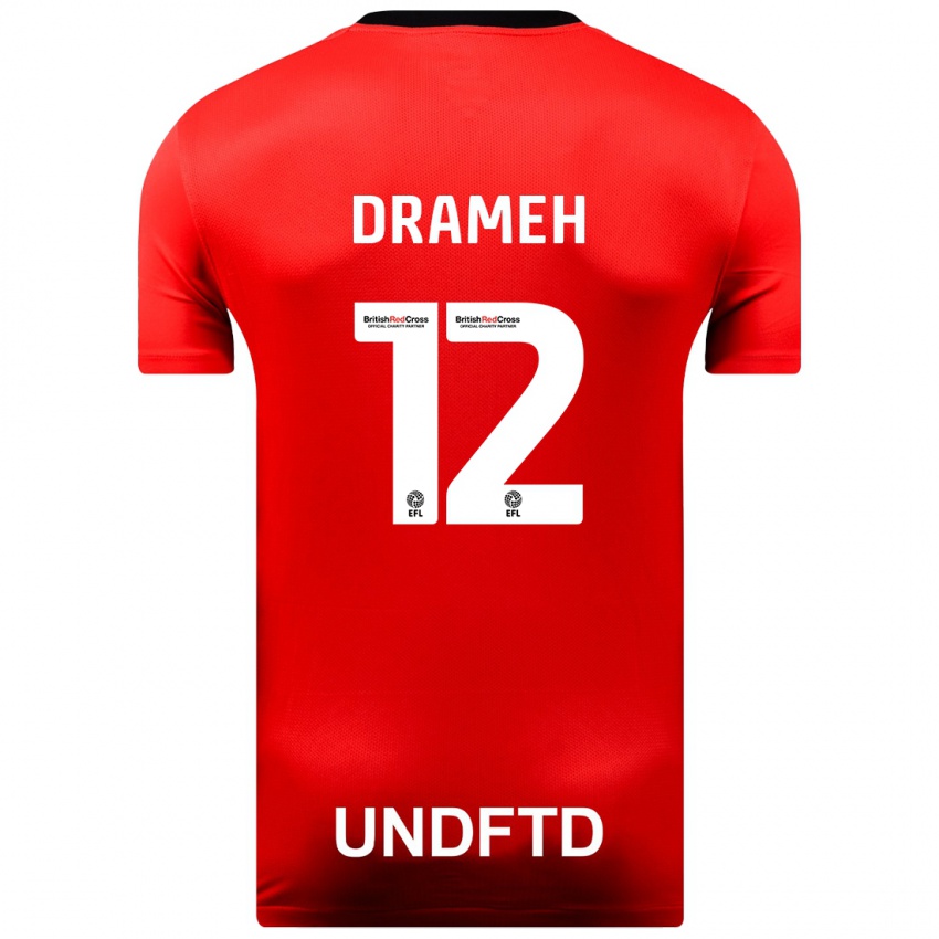 Hombre Camiseta Cody Drameh #12 Rojo 2ª Equipación 2023/24 La Camisa