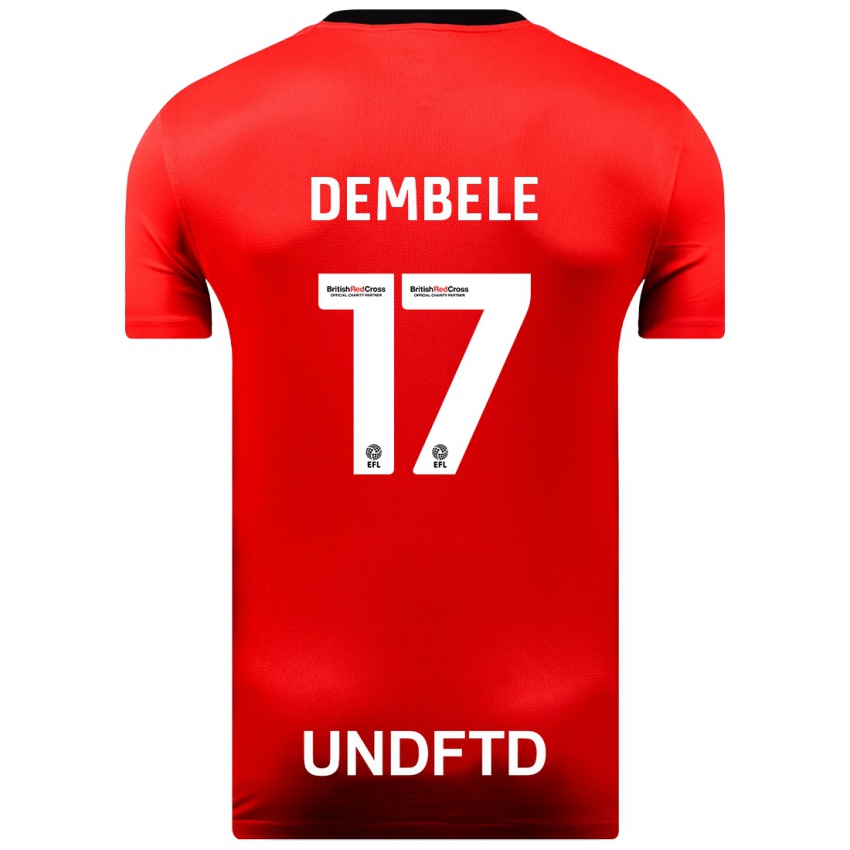 Hombre Camiseta Siriki Dembélé #17 Rojo 2ª Equipación 2023/24 La Camisa