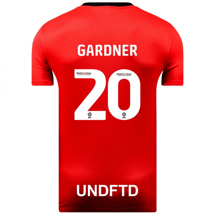 Hombre Camiseta Gary Gardner #20 Rojo 2ª Equipación 2023/24 La Camisa