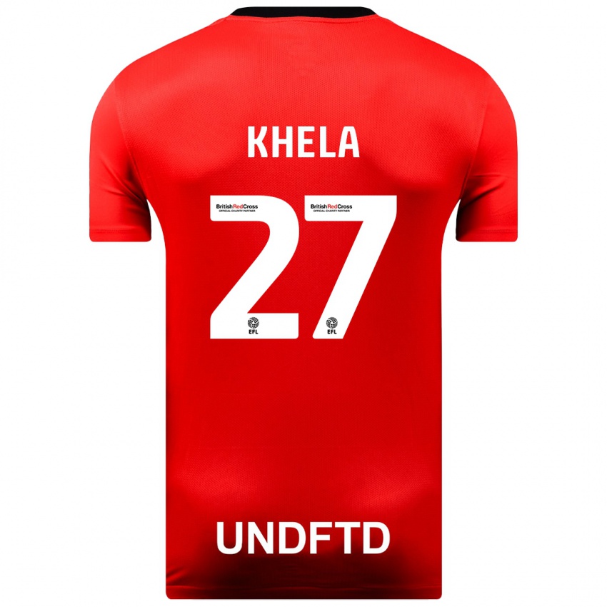 Hombre Camiseta Brandon Khela #27 Rojo 2ª Equipación 2023/24 La Camisa