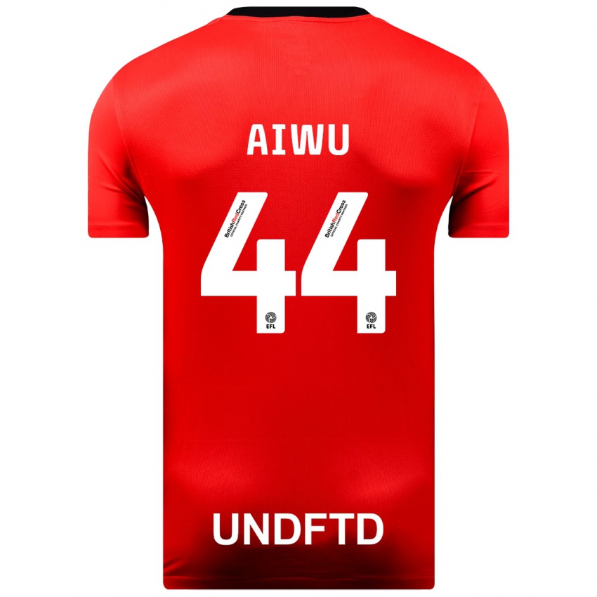 Hombre Camiseta Emanuel Aiwu #44 Rojo 2ª Equipación 2023/24 La Camisa