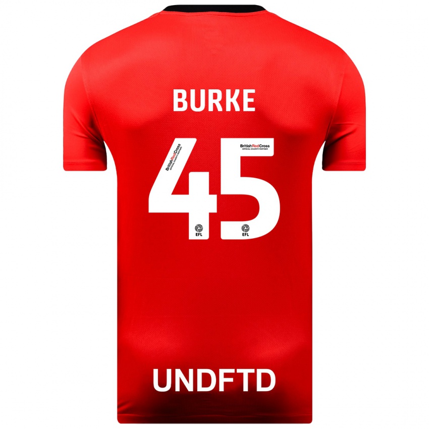 Hombre Camiseta Oliver Burke #45 Rojo 2ª Equipación 2023/24 La Camisa