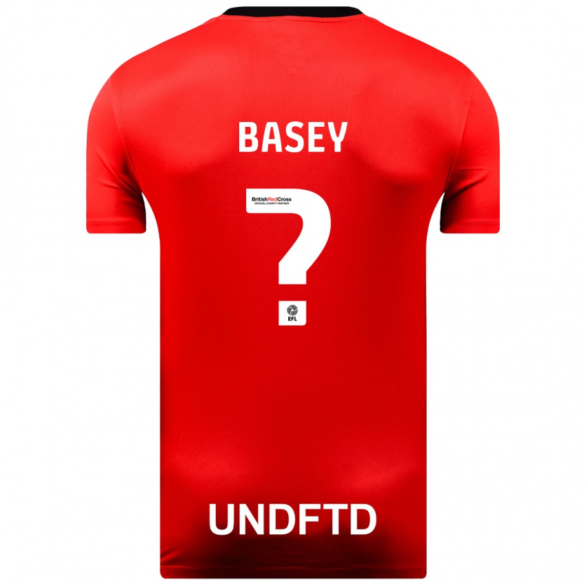 Hombre Camiseta Oliver Basey #0 Rojo 2ª Equipación 2023/24 La Camisa
