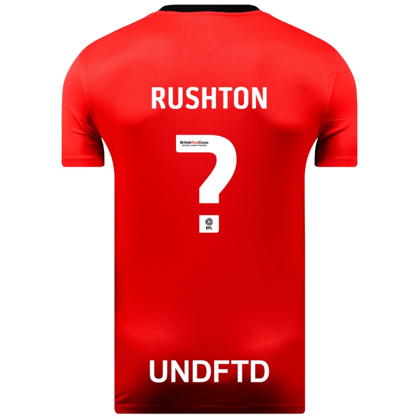 Hombre Camiseta Niall Rushton #0 Rojo 2ª Equipación 2023/24 La Camisa