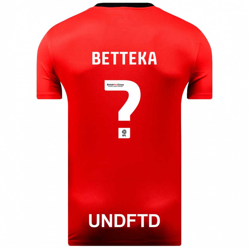 Hombre Camiseta Zaid Betteka #0 Rojo 2ª Equipación 2023/24 La Camisa