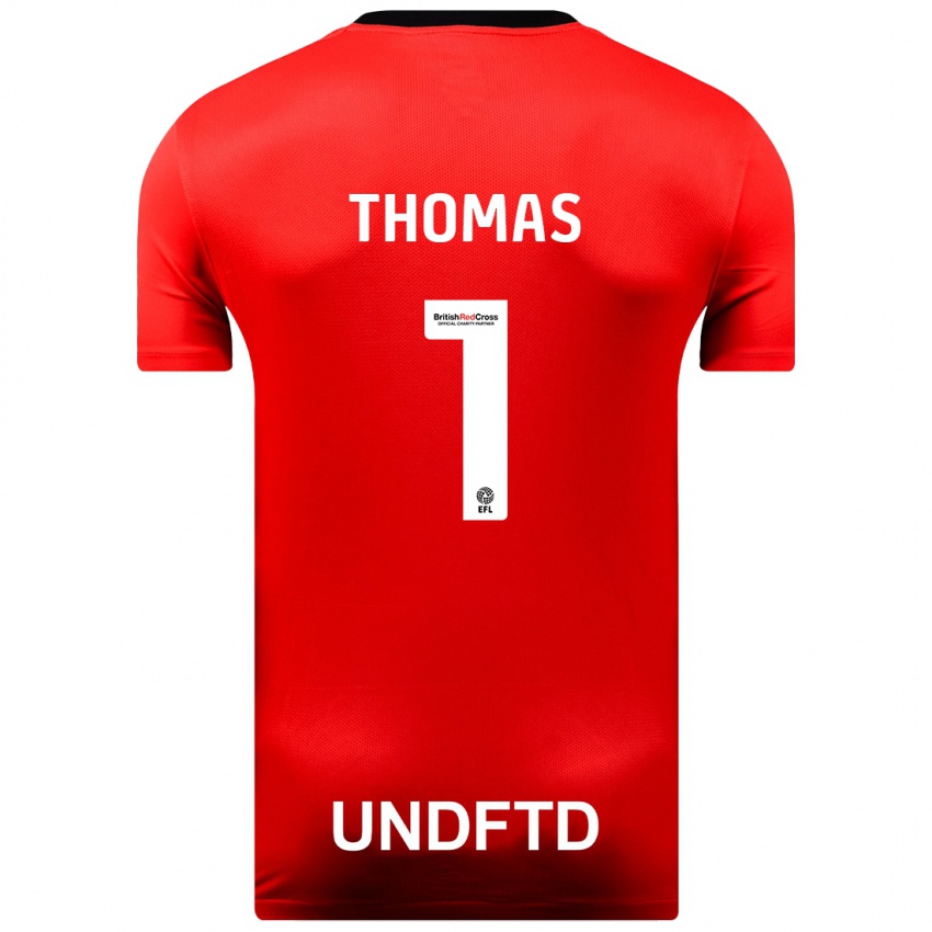 Hombre Camiseta Lucy Thomas #1 Rojo 2ª Equipación 2023/24 La Camisa