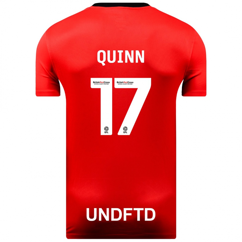 Hombre Camiseta Lucy Quinn #17 Rojo 2ª Equipación 2023/24 La Camisa