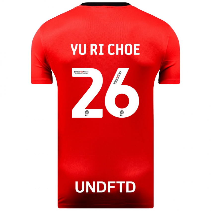 Hombre Camiseta Yu-Ri Choe #26 Rojo 2ª Equipación 2023/24 La Camisa