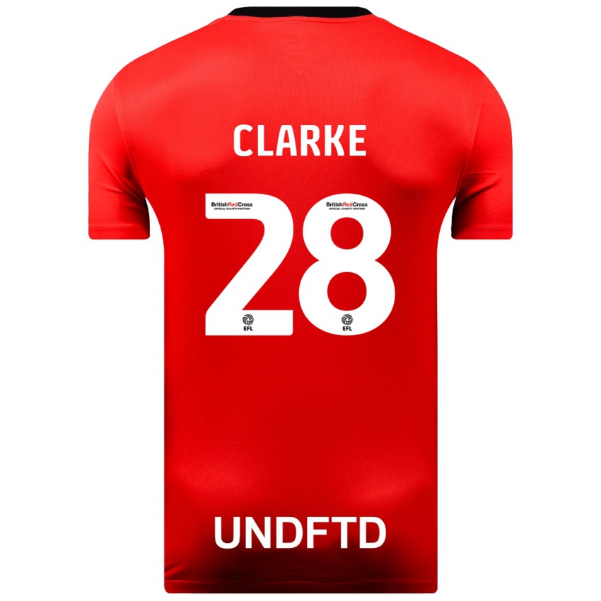 Hombre Camiseta Charlotte Clarke #28 Rojo 2ª Equipación 2023/24 La Camisa