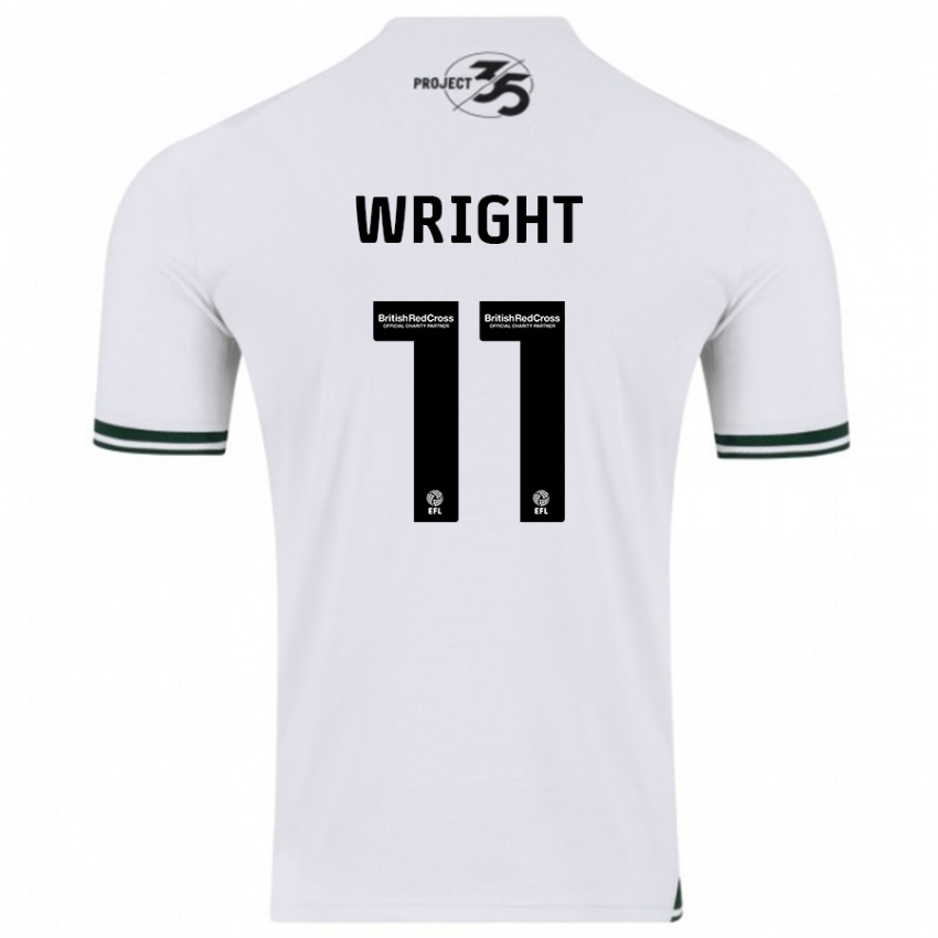 Hombre Camiseta Callum Wright #11 Blanco 2ª Equipación 2023/24 La Camisa