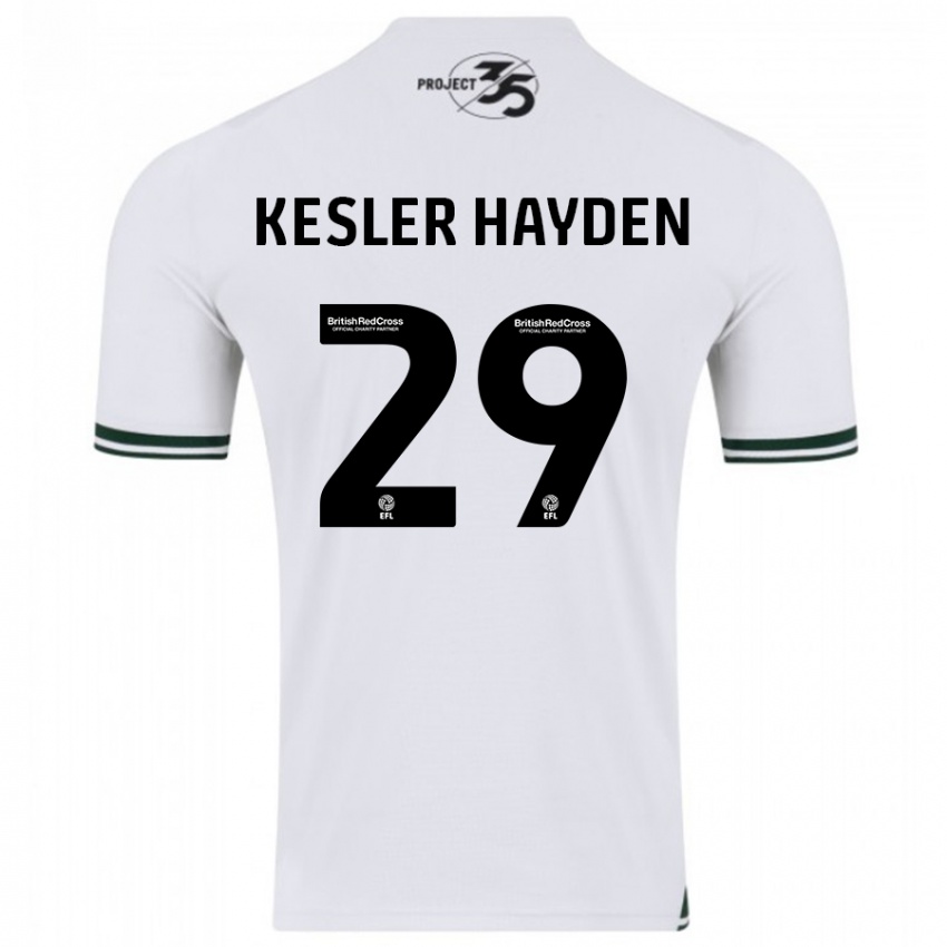 Hombre Camiseta Kaine Kesler-Hayden #29 Blanco 2ª Equipación 2023/24 La Camisa